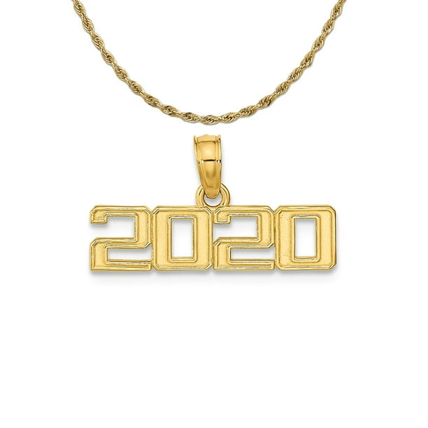 14k Yellow Gold 14k Horizontal 2020 Charm 14k Yellow Gold 14k Horizontal 2020 Charm